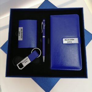 Executive Notebook Pen Cardholder Keyholder Giftset (Blue)