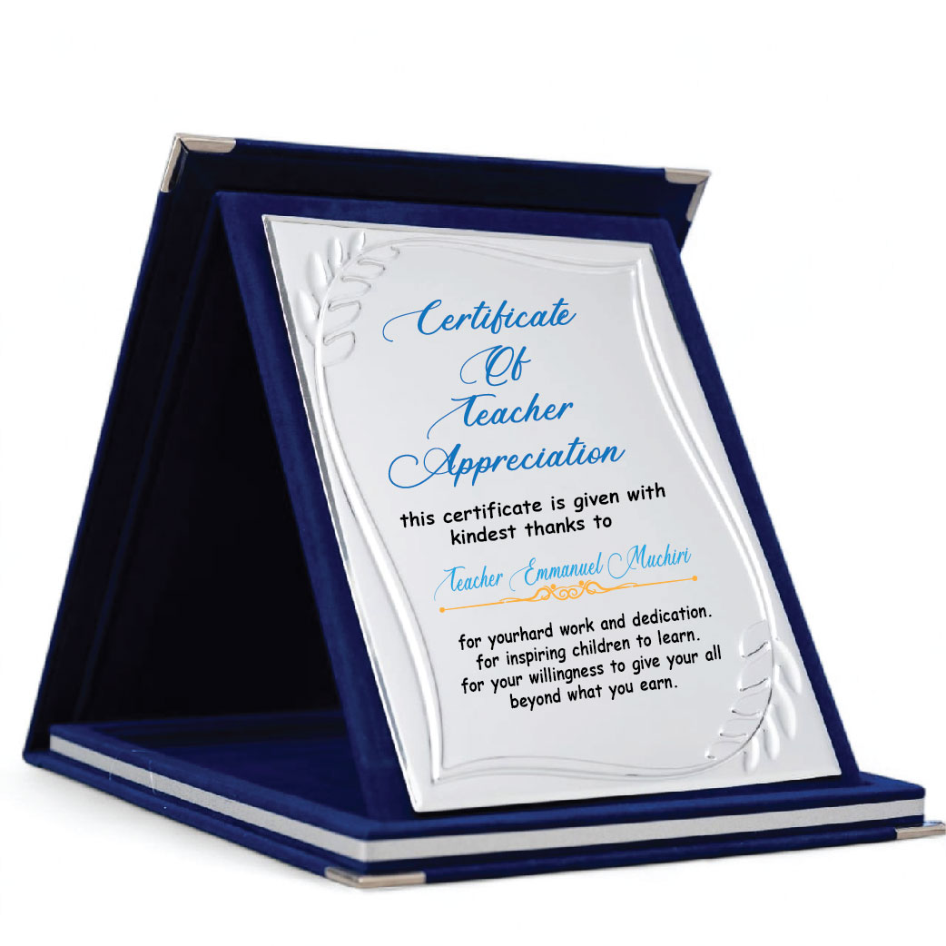 Teacher Appreciation Certificate