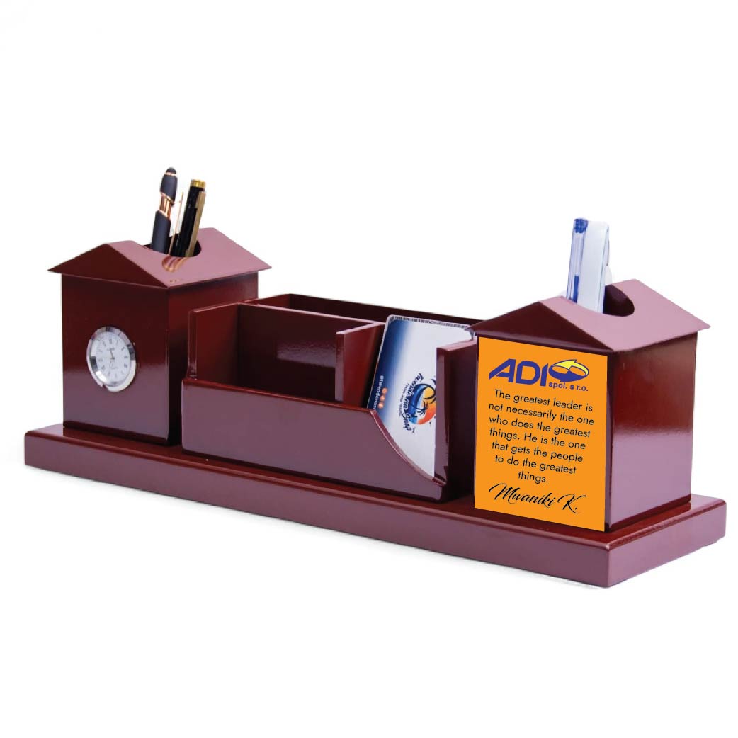 Executive Wooden Desk Organizer