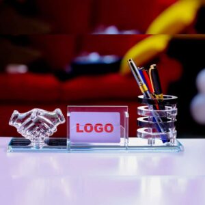 Elegant Crystal Desk Organizer
