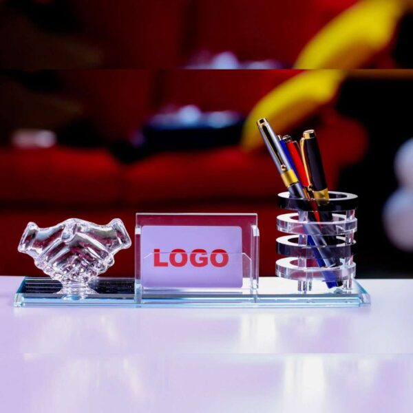 Elegant Crystal Desk Organizer