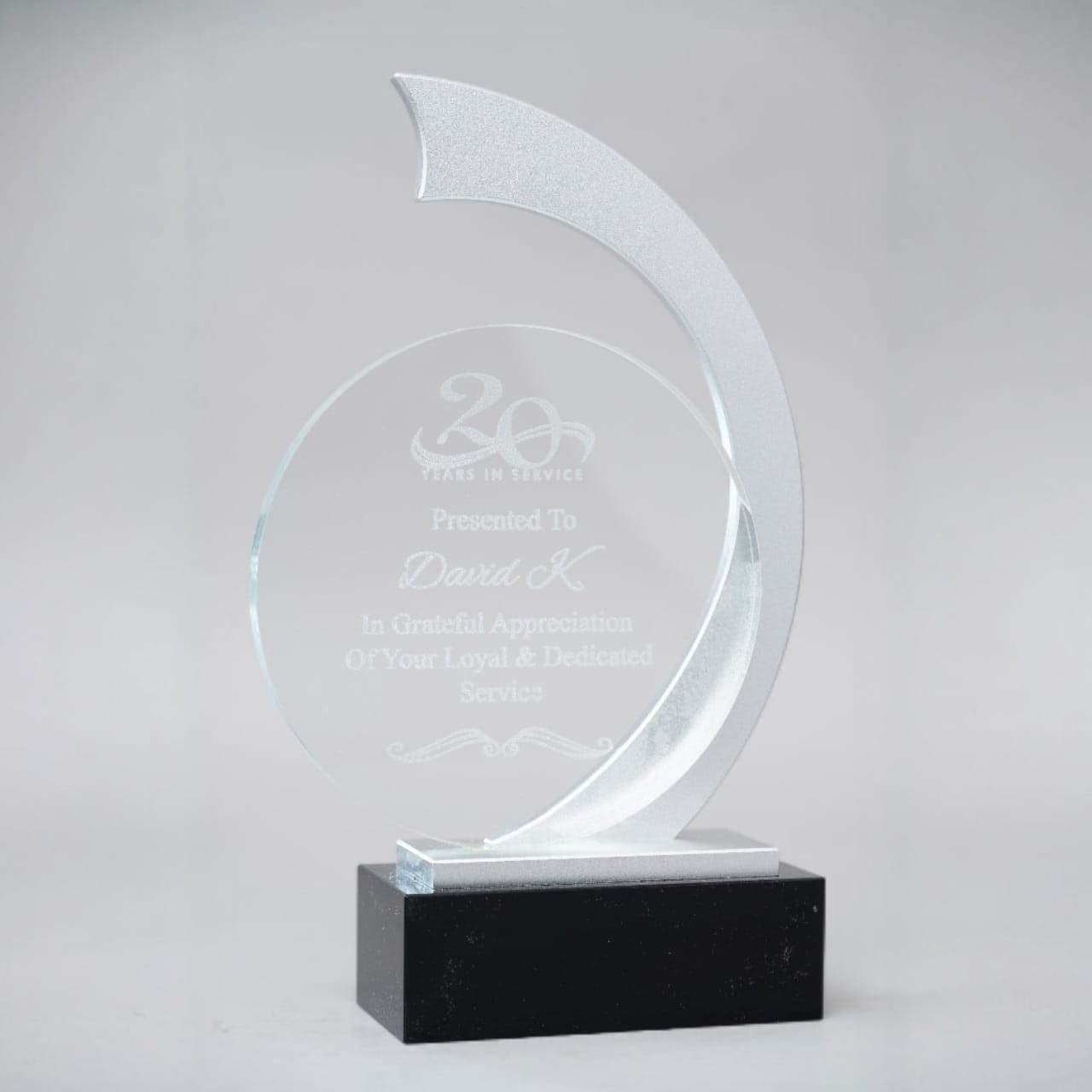 Silver Arch Crystal Trophy