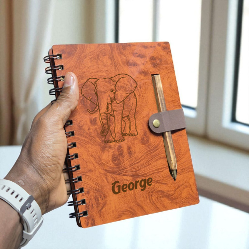 Artisan Wooden Notebook & Pen Set