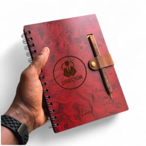 Branded A5 Wooden Cover Notebook