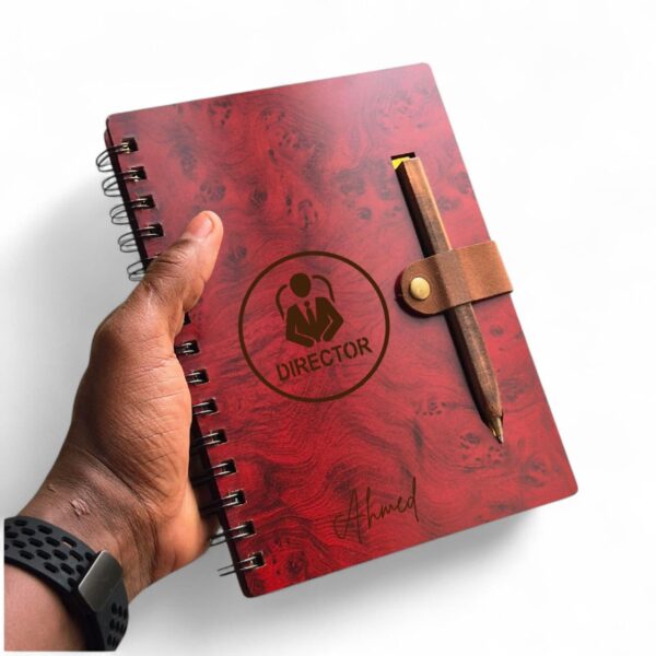 Branded A5 Wooden Cover Notebook