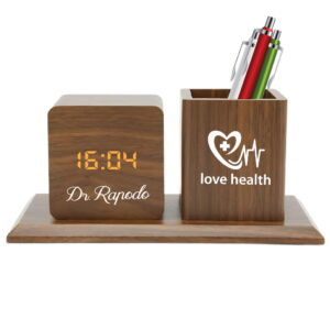 Executive Cream Brown Desk Organizer