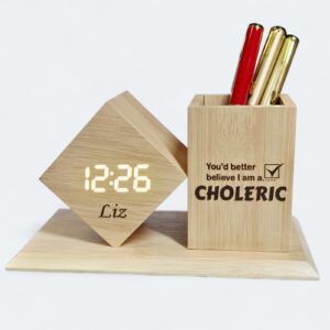 Custom Wood Digital Desk Organizer