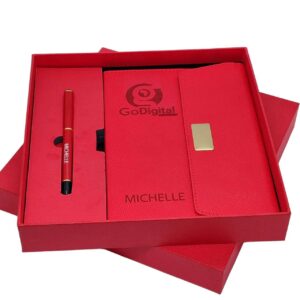 Red Executive Notebook Gift Set