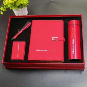 Personalised Red Business Gift Set