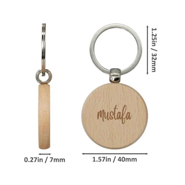 Personalized Circle Wood Keychain Kiambu
