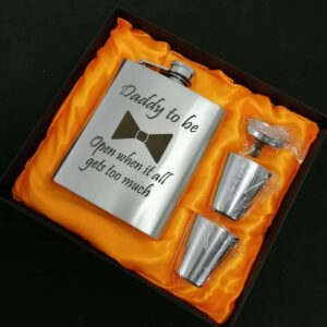 Engravable  Stainless Steel Hip Flask Gift Set